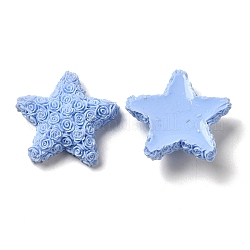 Undurchsichtigen Cabochons, Stern, Kornblumenblau, 23.5x25x7.5 mm