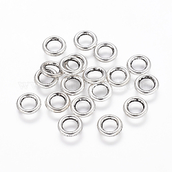 Perline in lega stile tibetano, cadmio & nichel &piombo libero, rondelle, argento antico, 8x1.5mm, Foro: 5 mm