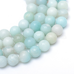 Grade A naturel autour d'un amazonite perles brins, 6mm, Trou: 1mm, Environ 65 pcs/chapelet, 15.7 pouce