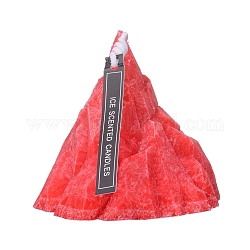 Candele di paraffina, Candele senza fumo a forma di iceberg, decorazioni per il matrimonio, festa e natale, rosso, 73x77x73mm