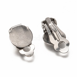304 risultati di orecchini a clip in acciaio inossidabile, con pad piatto rotondo, per le orecchie non forato, colore acciaio inossidabile, 18x10x6.5mm, vassoio: 10mm