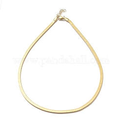 Unisex 304 Stainless Steel Herringbone Chain Necklaces, with Lobster Claw Clasps, Golden, 17.63 inch(44.8cm), 4.3mm