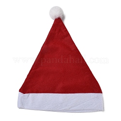布製のクリスマス帽子  クリスマスパーティーの装飾用  暗赤色  300x250x2.5mm  内径：170mm