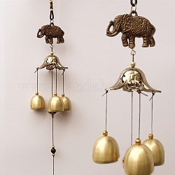 Campanelli eolici in lega, decorazioni ciondolo, con ciondoli campana, elefante, 460mm