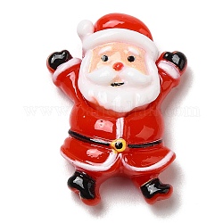 Cabochon in resina opaca a tema natalizio, per fare gioielli, Babbo Natale, 29.5x21x8.5mm