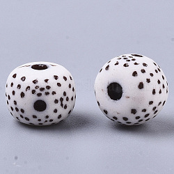Supports de strass de perles en plastique, ronde, floral blanc, convient pour strass de 1.4 mm, 9x7mm, Trou: 2mm, environ 1428 pcs/500 g