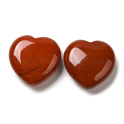 Pierres de guérison de jaspe rouge naturel, coeur amour pierres, pierres de poche pour l'équilibrage du reiki, 30x30x11.5~12.5mm