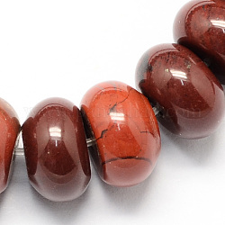 Natural Red Jasper Beads Strands, Rondelle, Coconut Brown, 8x5mm, Hole: 1mm, about 60~65pcs/strand, 15.7 inch