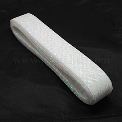 Сетка ленту, пластиковый сетчатый шнур, цветочный белый, 25 мм, 25 ярдов / пачка