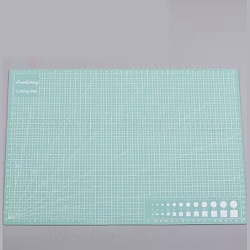 Tapete de corte de plástico a4, tabla de cortar, para el arte artesanal, Rectángulo, aguamarina mediana, 21x29.7 cm