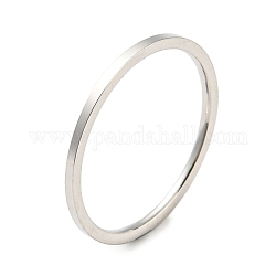 304 anello da dito semplice a fascia semplice in acciaio inossidabile per donna uomo, colore acciaio inossidabile, formato 3, diametro interno: 14mm, 1mm