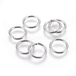 304 Stainless Steel Open Jump Rings, Stainless Steel Color, 13x1.3mm, Inner Diameter: 10mm, 600pcs/bag