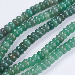 Verde naturale pietra avventurina fili di perline, rondelle, acquamarina, 8x5mm, Foro: 1 mm, circa 60~65pcs/filo, 15.7 pollice