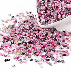 Cabujones de perlas de imitación de plástico ABS, oval, color mezclado, 6x4x2mm, aproximamente 10000 unidades / bolsa