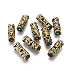 Tibetischen Stil hohlen Rohr Perlen, Cadmiumfrei und Nickel frei und Bleifrei, Antik Bronze, 23x8 mm, Bohrung: 5 mm