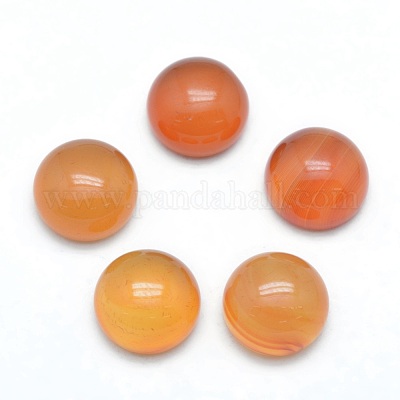 Cabochons de cornaline naturelle&nbsp;G-P393-R41-10mm-1