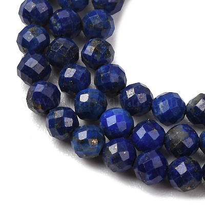 Natürlicher Lapislazuli Perlenstränge&nbsp;G-F596-15-4mm-1