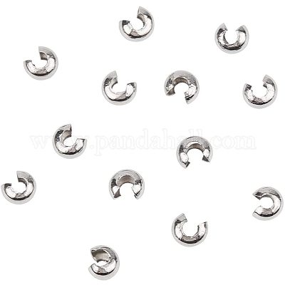 Wholesale Unicraftale 304 Stainless Steel Crimp Beads Covers