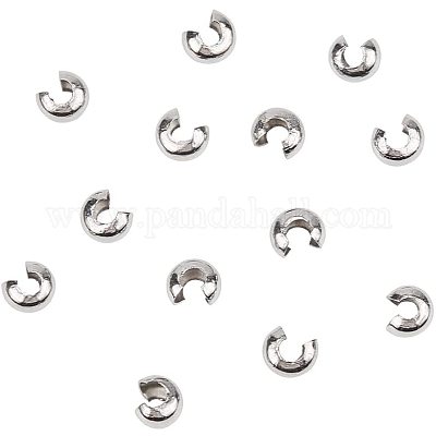 Wholesale Unicraftale 304 Stainless Steel Crimp Beads Covers 