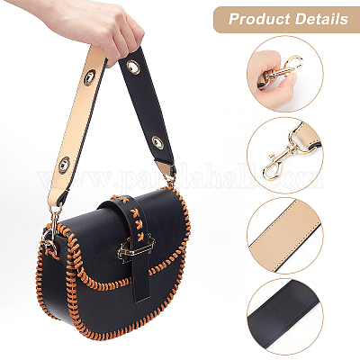 WADORN 5 Colors Leather Purse Handles, 14.5 Inch PU Leather Handbag Strap  Shoulder Bag Strap Replacement Bag Strap Extender Tote Bag Top Handle with  Gold Swivel Clasps DIY Bag Making Accessories 