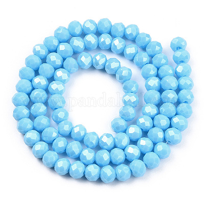 Chapelets de perles en verre électroplaqué&nbsp;X-EGLA-A034-P8mm-A06-1
