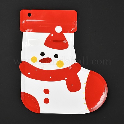 Wholesale Christmas Theme Boots Plastic Gift Bags 