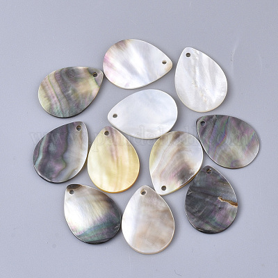 Pendentifs de coquille noire&nbsp;SSHEL-S251-35B-1