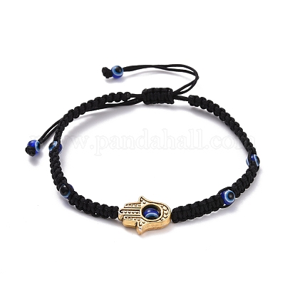 Wholesale Evil Eye Hamsa Beaded Bracelet Elastic Women Men