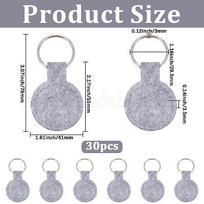 30 porte-clés en polyester&nbsp;KEYC-SP0001-61A-1