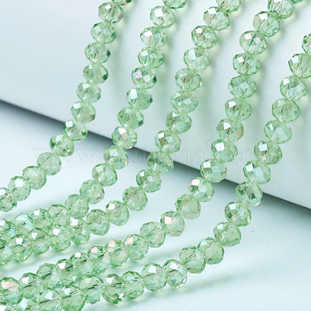 Electroplate Glass Beads Strands EGLA-A034-T10mm-B17-1