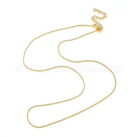 Rack Plating Brass Rope Chain Necklaces NJEW-K256-04G-1