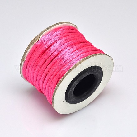 Cordons fil de nylon tressé rond de fabrication de noeuds chinois de macrame rattail NWIR-O001-A-33-1