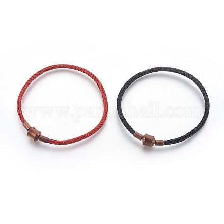 Fabrication de bracelet de style européen en fil d'acier MAK-L018-01-1