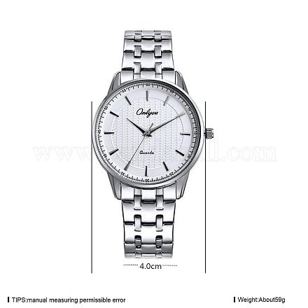 メンズ腕時計  ステンレススチール防水腕時計  ウォッチヘッド付き  ホワイト  ステンレス鋼色  222x20~29mm WACH-BB19968-01-1