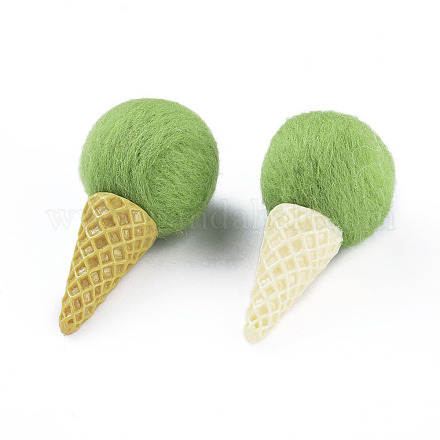 Fournitures d'artisanat de crème glacée en feutre de laine DIY-I031-A12-1