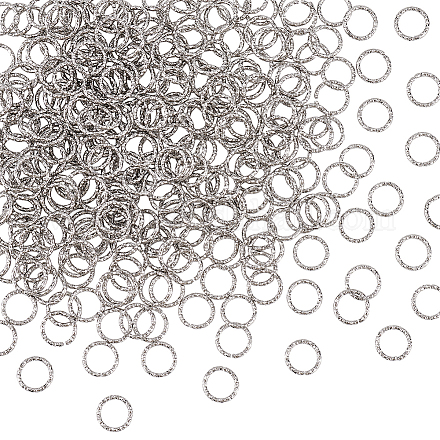 Dicosmetic 300 pièces anneau de saut ouvert torsadé connecteurs de joints toriques anneau de saut rond de calibre 18 anneaux ouverts ronds pour bracelet anneaux de saut en acier inoxydable pour la fabrication de bijoux et la réparation de collier STAS-DC0011-97-1