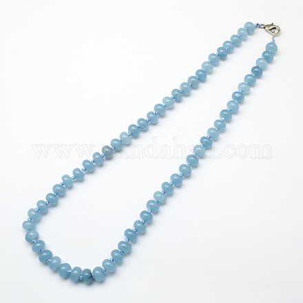 Fashionable Gemstone Beaded Necklaces NJEW-R211-07-1