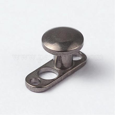 Flat Round G23 Titanium Steel Dermal Anchor AJEW-I038-09-1