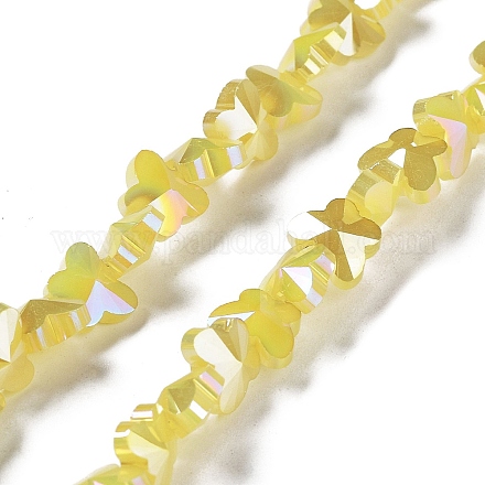 Electroplate Butterfly Glass Beads Strands EGLA-A036-08A-AB03-1