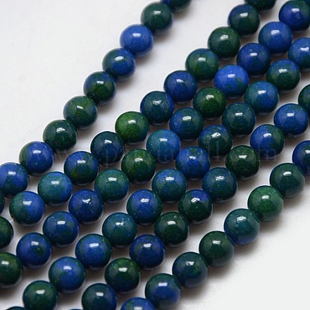 Synthetic Fossil Beads Strands G-L028-6mm-09-1