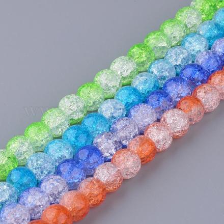 Synthetic Crackle Quartz Beads Strands GLAA-S135-10mm-M-1