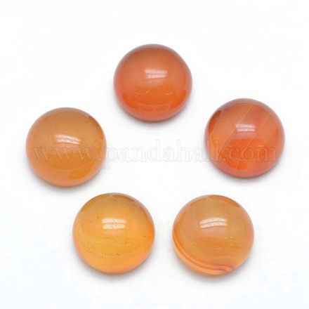 Natural Carnelian Cabochons G-P393-R41-10mm-1