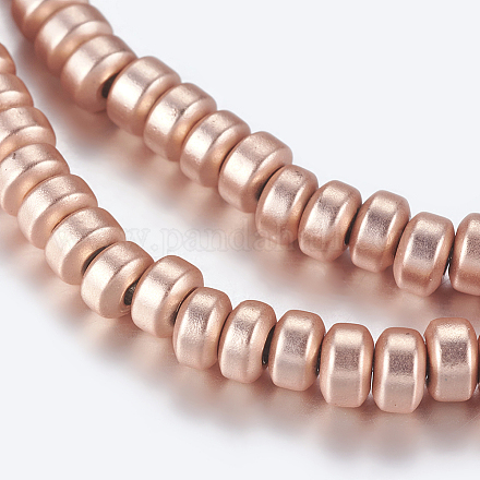 Chapelets de perles en hématite synthétique sans magnétiques G-P338-26B-2x3mm-MRG-1