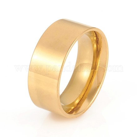201 Stainless Steel Flat Plain Band Rings RJEW-G106-8mm-7-G-1