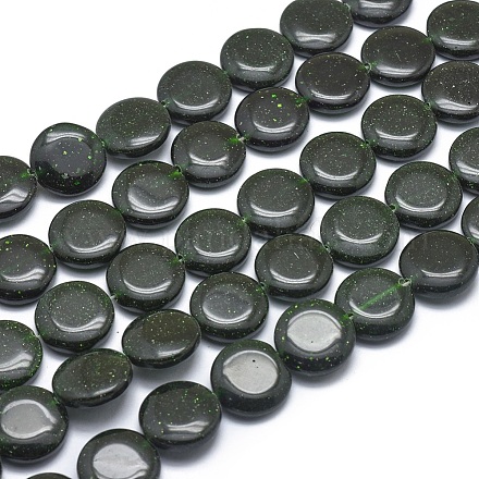 Synthetic Green Goldstone Beads Strands G-G793-07C-03-1