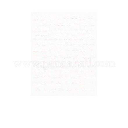ネイルステッカーデカール  自己接着  ネイルチップの装飾用  スター  ホワイト  10.1x7.9x0.04cm MRMJ-S057-001A-1