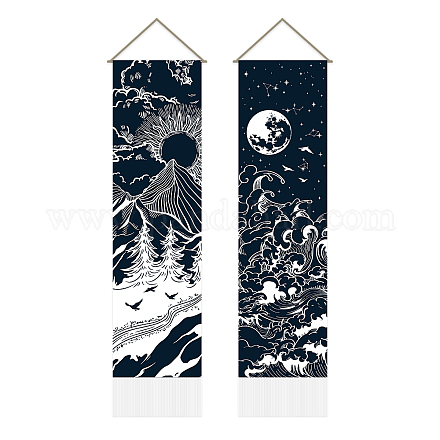 AHANDMAKER 2 Pcs Mountain and Lake Tapestry AJEW-WH0399-020-1
