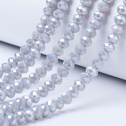Chapelets de perles en verre électroplaqué EGLA-A034-P10mm-B11-1