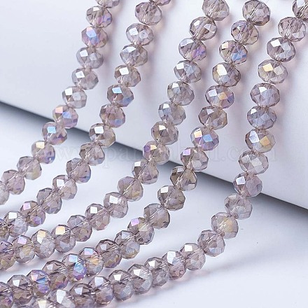Chapelets de perles en verre électroplaqué EGLA-A034-T4mm-B19-1