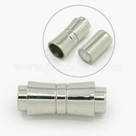 304 fermoirs magnétiques en acier inoxydable avec emembouts à coller pour la fabrication de colliers/bracelets STAS-E006-96-1